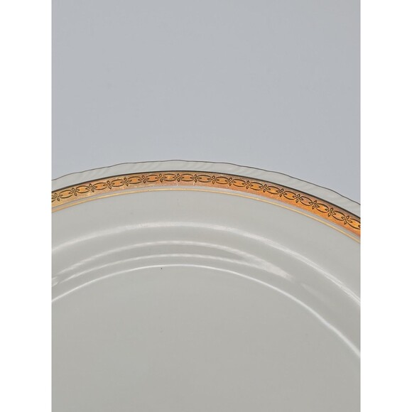 Rorstrand Sweden Porcelain #531 Scalloped Dessert Plate Gold Ribbon Pattern - Picture 6 of 6